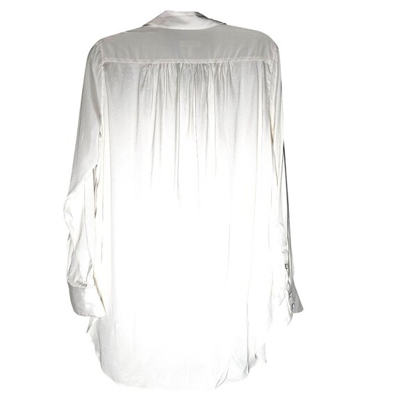 rag & bone Silk Blouse M – Minimalist Chic Neutral Capsule Wardrobe layering - Picture 3 of 11